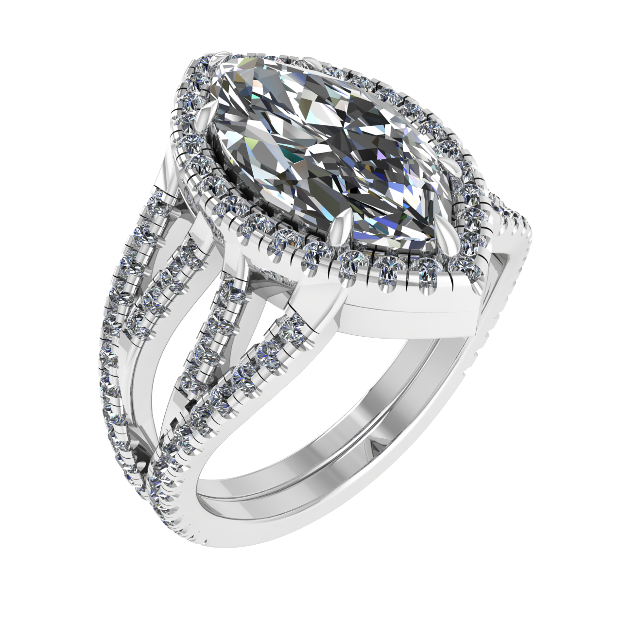DESIGNER 14.00mm x 7.00mm MARQUISE ENGAGEMENT RING